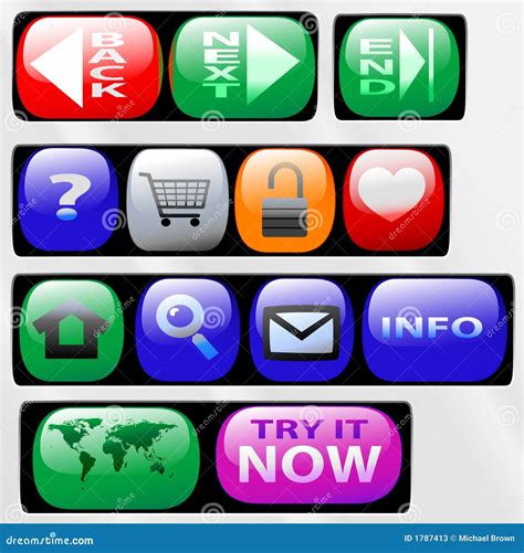 Control Panel Button Icons Stock Photos - Image: 1787413