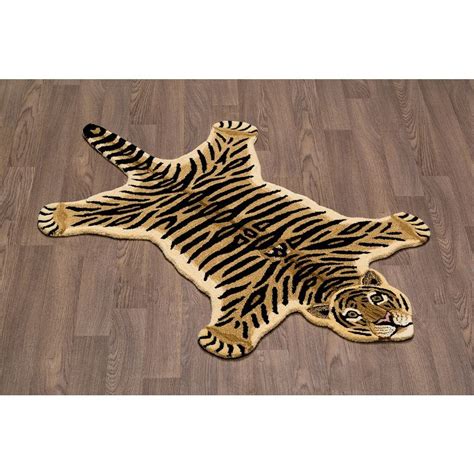 Hand-tufted Tiger Skin Shape Wool Rug - 3' x 5' - Free Shipping Today - Overstock - 17710333 ...