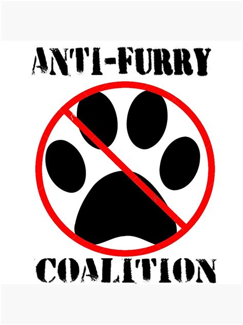 "Anti-Furry Coalition" Sticker for Sale by chrome4fan | Redbubble