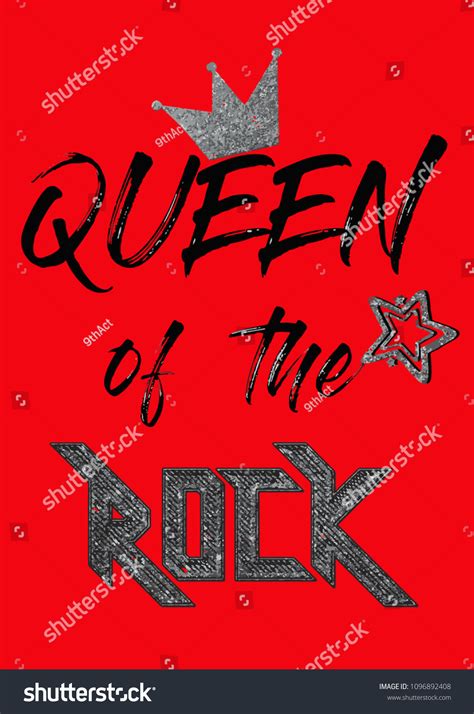 Queen Rock Slogan Stock Vector (Royalty Free) 1096892408 | Shutterstock