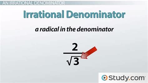 How to Rationalize the Denominator with a Radical Expression - Lesson | Study.com