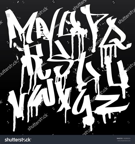 Graffiti Font Alphabet Letters Hip Hop Stock Vector (Royalty Free ...