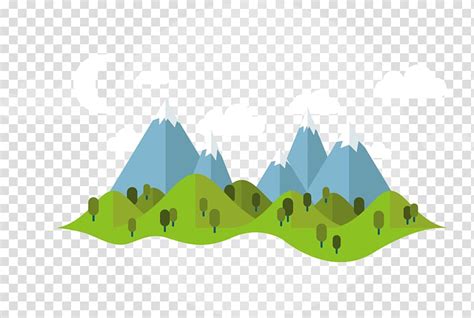 Cartoon Transparent Background Mountain Clipart