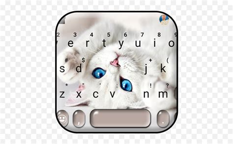 Innocent Cute Cat Keyboard Theme - Cat Cute Blue Eyes Emoji,Cat Emoji Keyboard - free ...