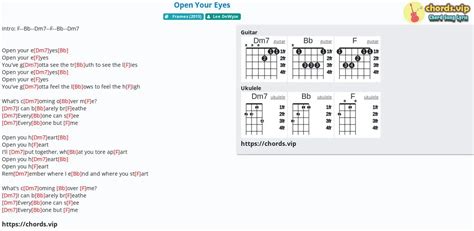 Chord: Open Your Eyes - Lee DeWyze - tab, song lyric, sheet, guitar ...