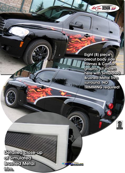 Auto Trim DESIGN Chevrolet HHR Body Side Flames & Carbon Graphic Kit