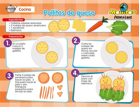 Pollitos de queso - Hago mi TareaHago mi Tarea | Kids meals, Cooking recipes, Recetas