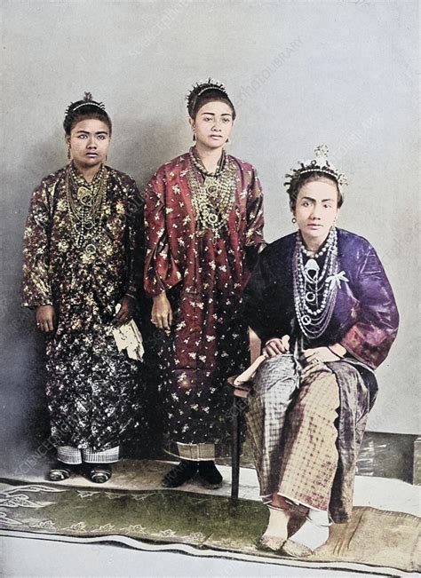 Three ladies of the royal family, Perak - Stock Image - F039/3207 ...