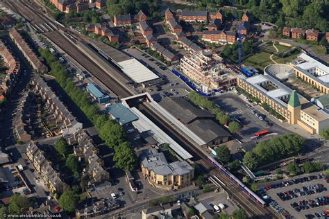 Oxford railway station from the air | aerial photographs of Great Britain by Jonathan C.K. Webb