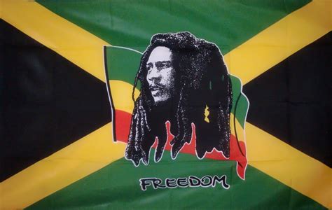 BOB MARLEY JAMAICA FREEDOM - 5 X 3 FLAG