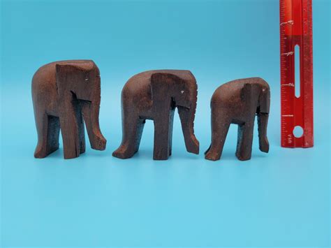 Set of 3 Handmade African Elephants Wood Sculptures for Sale in Arlington, TX - OfferUp