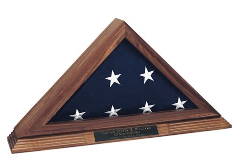 VETERAN FLAG DISPLAY CASE OAK AMERICAN MILITARY DISPLAY FOR FUNERAL ...