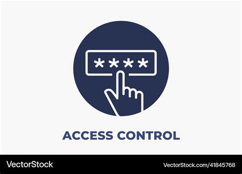 Access control icon isolated on white Royalty Free Vector