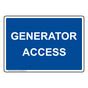 Electrical Alternative Energy Sign - Generator Access