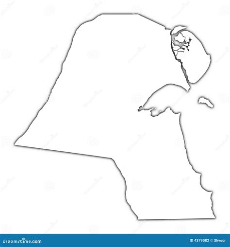 Kuwait Outline Map Stock Photo | CartoonDealer.com #4379082