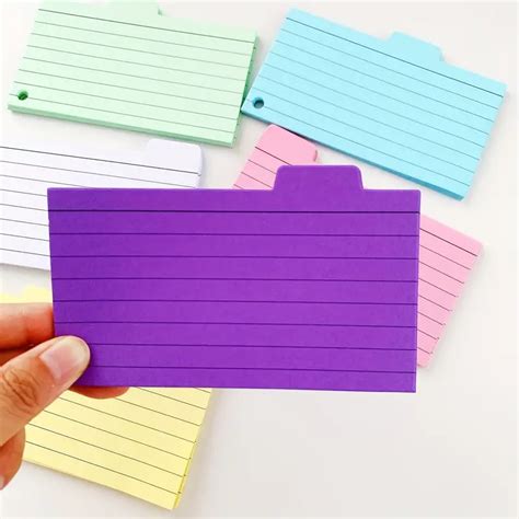 Blank Ruled Index Card Assorted Neon Colored Note Cards - Temu