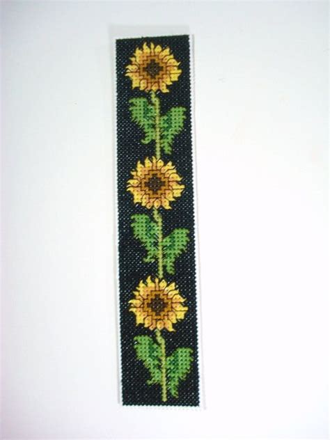 Sunflower Bookmark Cross Stitched by DonnaDesigned on Etsy, $7.99 https://www.etsy.com/listing ...