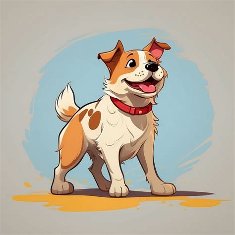 Happy Dog Cartoon Art Free Stock Photo - Public Domain Pictures