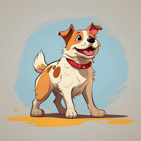 Happy Dog Cartoon Art Free Stock Photo - Public Domain Pictures