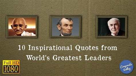 Greatest Leaders Of All Time