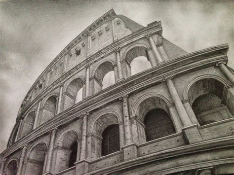 Colosseum - pencil drawing - Dreams of an Architect