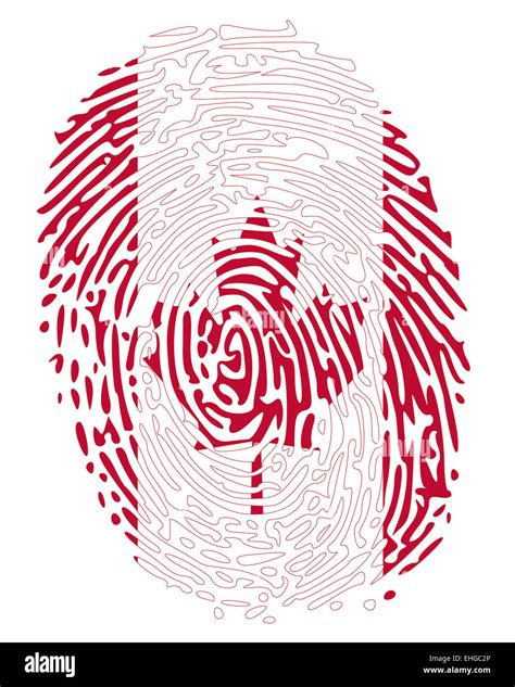 Thumbprint Canada Flag Colors Stock Photo - Alamy