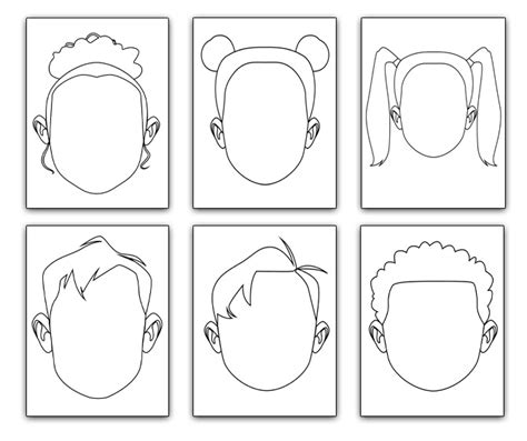 6 Free Printable Blank Face Templates | Just Family Fun