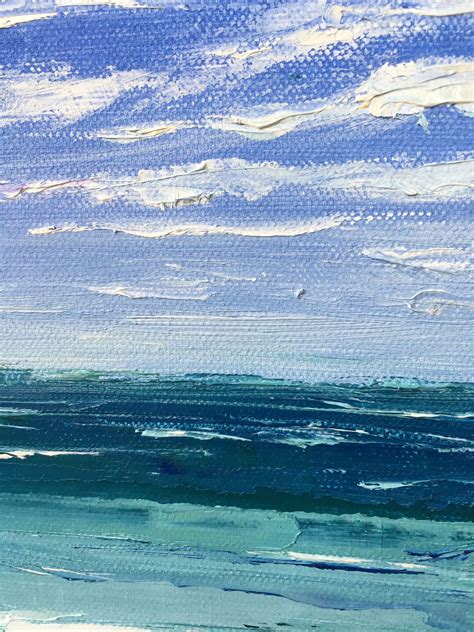 Seascape Oil Painting Original Art Sea Canvas Art 10x12 | Etsy