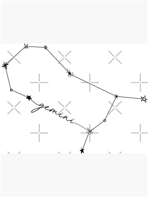 "Gemini Constellation Zodiac Drawing Sticker" Poster for Sale by ...