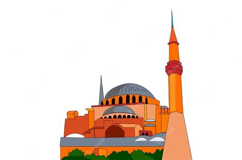 Premium Vector | A vector illustration of hagia sophia in istanbul.