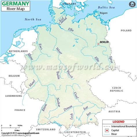 German Rivers Map