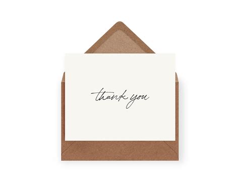 Thank You Card - White - Words With Heart