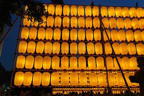 Lanterns at Mitama Matsuri at Yasukuni Shrine in Tokyo, Japan Editorial Stock Image - Image of ...