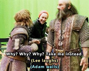 The Hobbit behind the scenes BTS - Lee Pace, Adam Brown tumblr_o6qr8v2iZj1qejlzto3_r1_400.gif ...