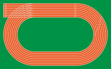 220 Yard Run Track Clipart