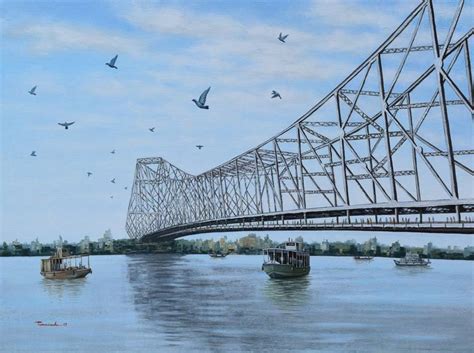 Howrah Bridge Painting by Purnendu Mandal | Saatchi Art