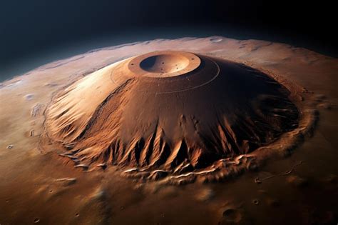 The Olympus Mons on Mars one of the tallest volcanoes in our solar ...