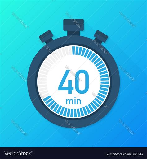 The 40 minutes stopwatch icon stopwatch icon in Vector Image