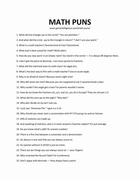 62 Best Math Puns To Brighten Up Your Day - Make Numbers A Fun Thing