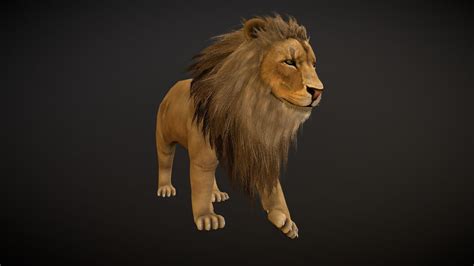 Lion - 3D model by menglow [6c47a31] - Sketchfab