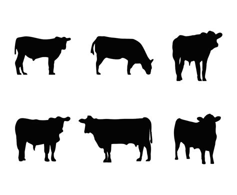 Vector Art Cow Silhouette - All About Cow Photos