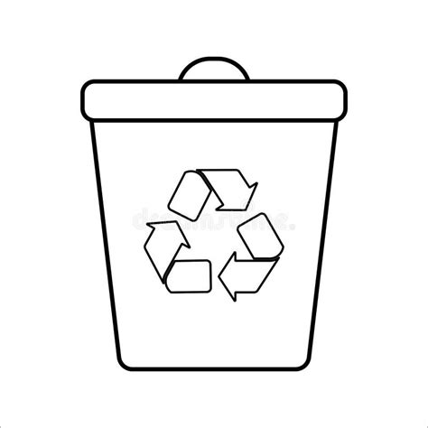 Trash Bin Recycle. Flat Isolated Illustration Stock Vector - Illustration of recycling, plastic ...