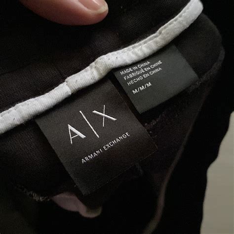 Armani Exchange Men’s Logo Black White Cotton Knit Sh… - Gem