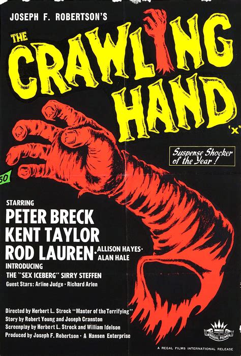 The Crawling Hand (USA, 1963) | Classic horror movies posters, Science fiction movie posters ...