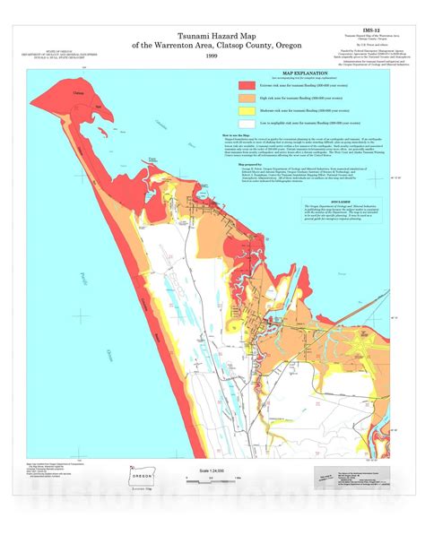 Map : Tsunami hazard map of the Warrenton area, Clatsop County, Oregon ...