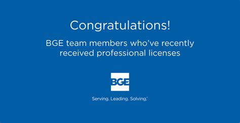 BGE Announces Its Newest Licensed Professionals | BGE, Inc.