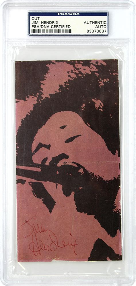 Jimi Hendrix Autographed Cut Signature