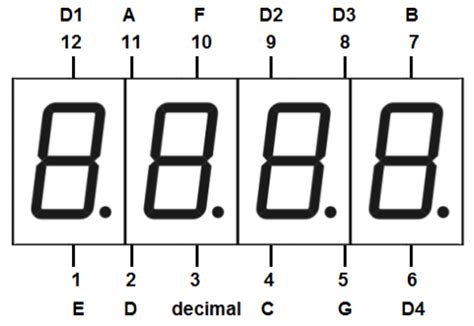 Using a 4x7 segment display with Arduino • AranaCorp