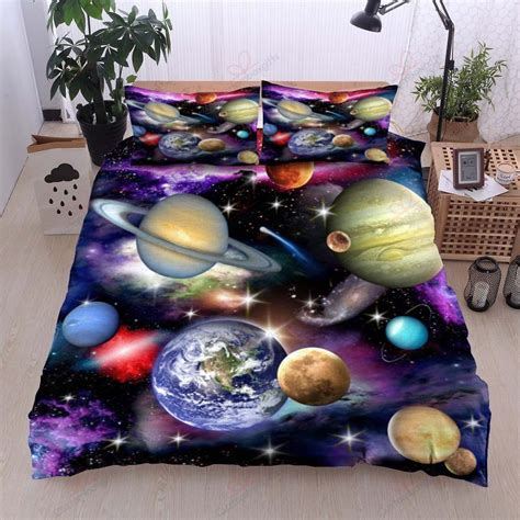 Solar System Duvet Cover Bedding Set - Metal Pigeon