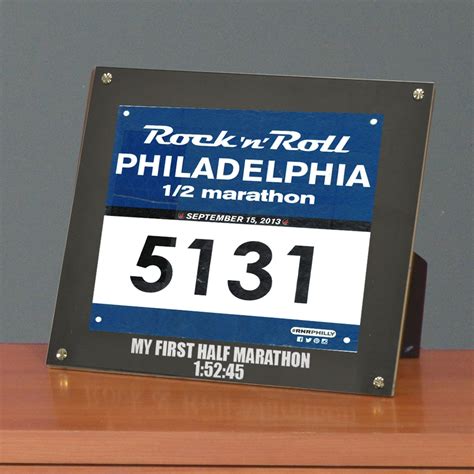 BibDISPLAY - Runners Race Bib Frame - My First Half Marathon | Runners Race Bib Frame